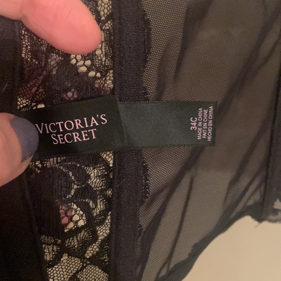 Agent provocateur black lace bra + matching garter belt 36C LINGERIE BUNDLE - Picture 14 of 16